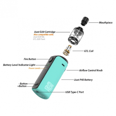 Kit Eleaf Ijust P40 40W 1500Mah (3ml)